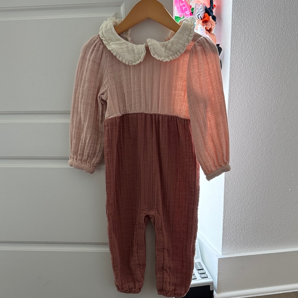 Charming Pink and Brown Kids one piece
